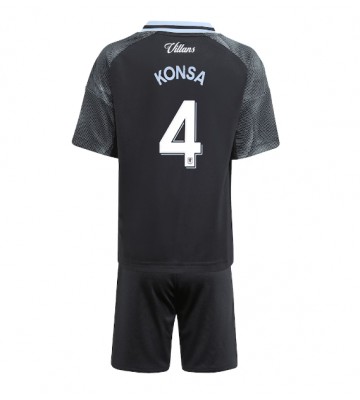Aston Villa Ezri Konsa #4 Bortaställ Barn 2025-26 Kortärmad (+ Korta byxor)